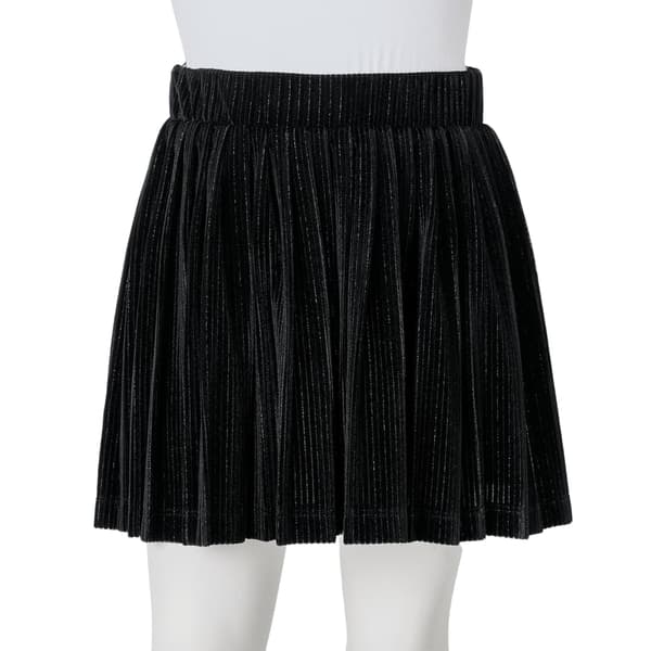 Børnenederdel, plisseret, med lurex, sort, 104