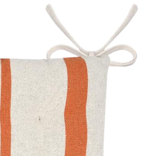 Manduel stolskudde 38x38 cm orange ränder