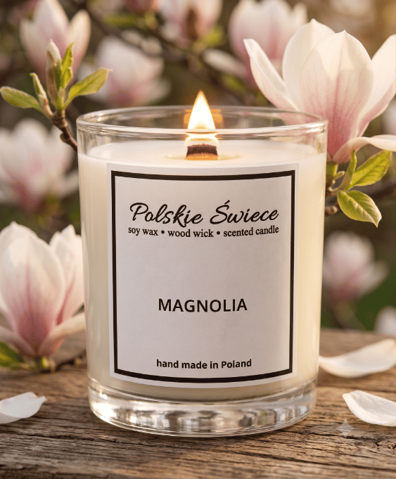 Sojalys med trævæge + MAGNOLIA