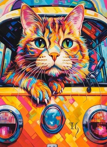 Pussel 100 B-111275 Kattbussresa