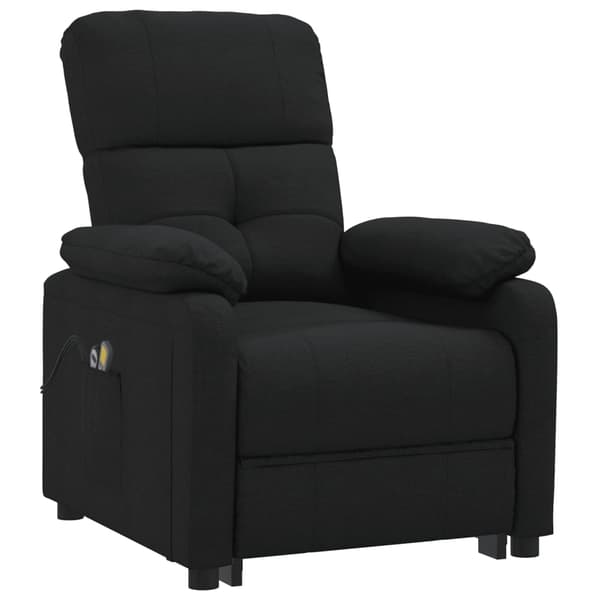 vidaXL elektrisk massagestol, sort, stof