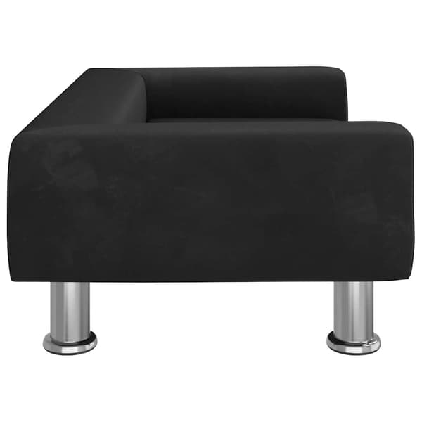 vidaXL Barnsoffa, svart, 70x45x26,5 cm, sammet