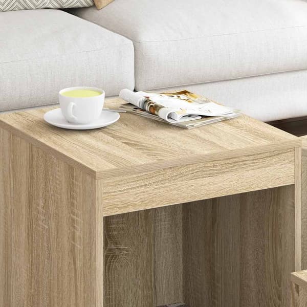 vidaXL 3-pack slitsbord, Sonoma ek