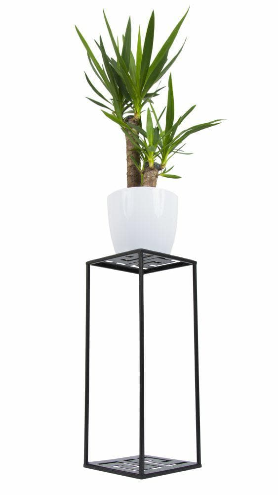 Modern stående svart blomställning 60 cm