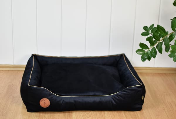 CEZAR sofa sort fløjl L - 95 cm x 80 cm