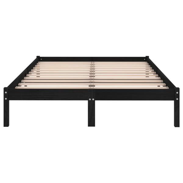 vidaXL sengestel sort massivt træ 150x200 cm