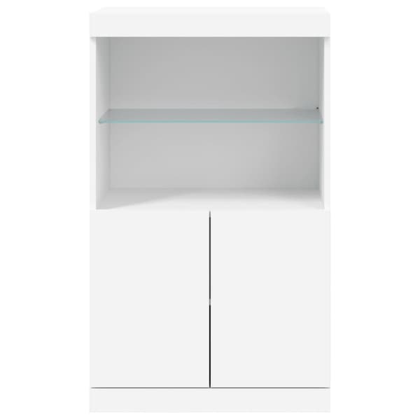 vidaXL LED-lysskab hvid 60,5x37x100 cm