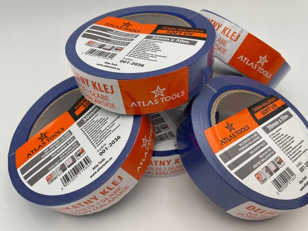 ATLAS TOOLS PRO BLÅ BLØD MALETAPE UV 14 dage 30mm/50m