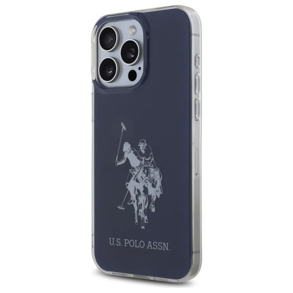 US Polo Shiny Big Logo Cover til iPhone 15 Pro Max, Blå