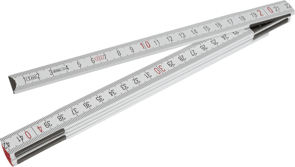 Stalco Foldbart Målebånd Hvidt 1m S-10321