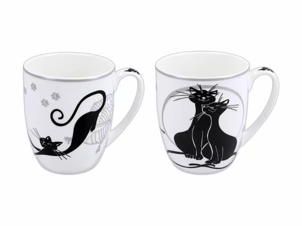 Set med 2 CARMANI kattmuggar