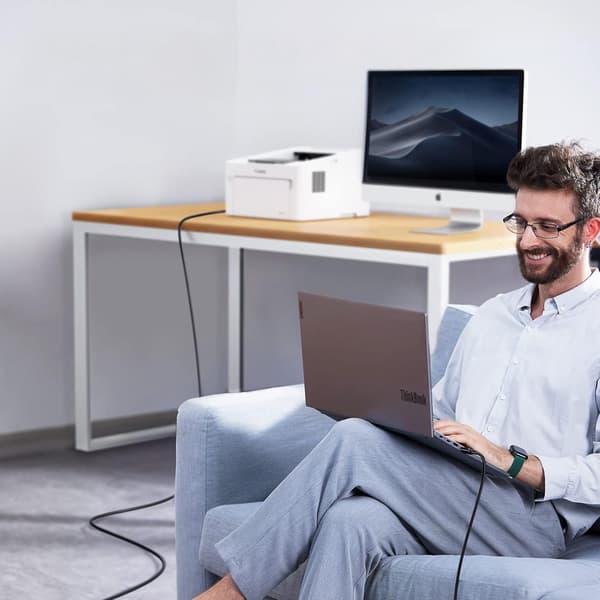 Tulostin-skannerikaapeli USB-B - USB-C 1m - musta