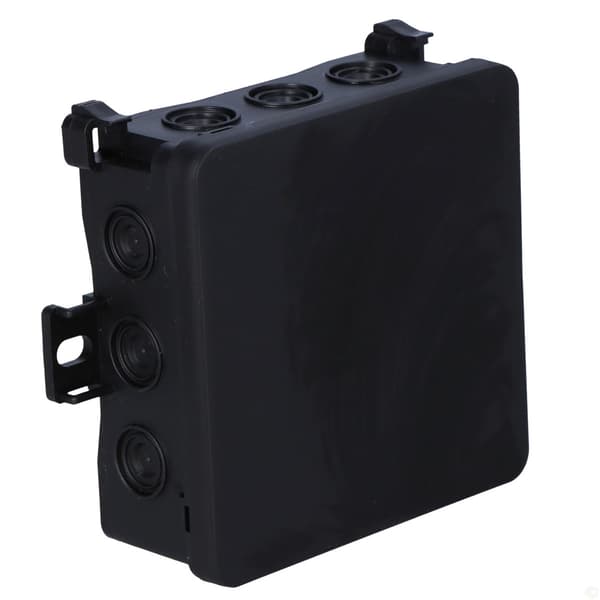 NS7 FASTBOxHOOK vægmonteret installationsboks, 100x100x40mm, sort