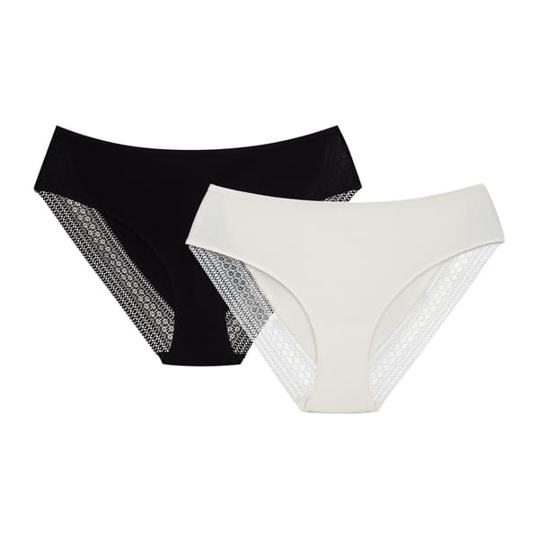 Parija Esotiq Högmidjade Trosor 2-pack | Svart, Kräm L