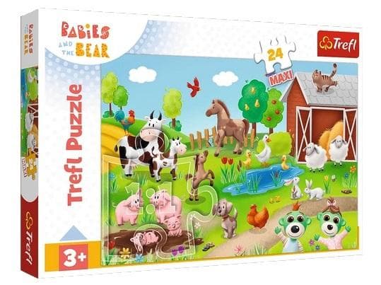 24 maxi-pussel Spädbarn och djur TREFL