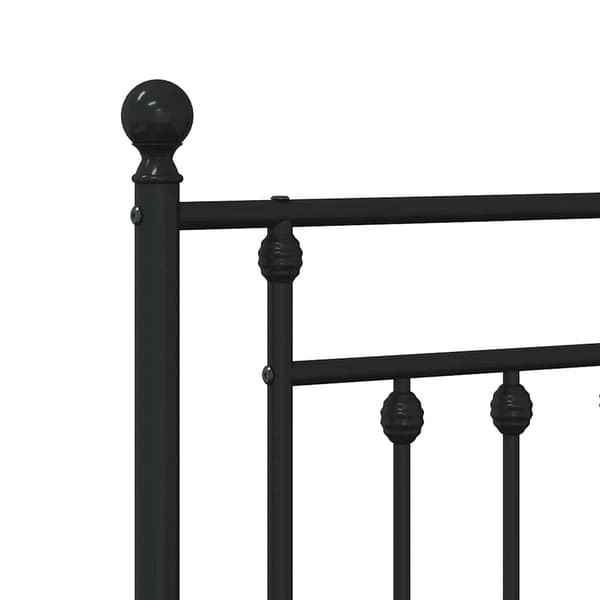 vidaXL metalsengegavl sort 135 cm