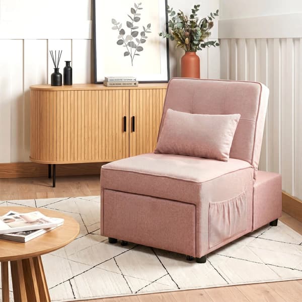IBERIS Lænestol 67 cm Lyserød Polstret Moderne