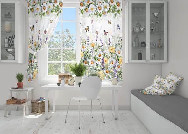 Gardin på tapetryk 807