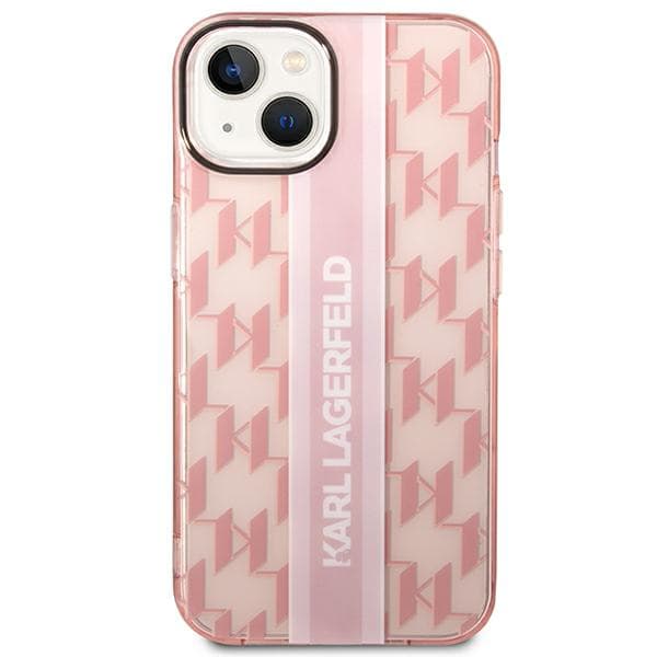 Karl Lagerfeld Mono Vertical Stripe Cover til iPhone 14 Plus, Pink
