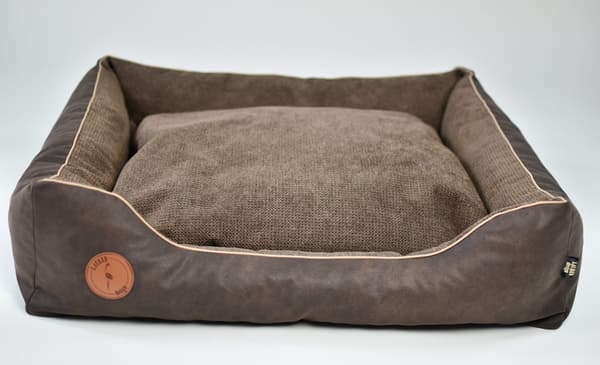 CEZAR soffa brun + brun struktur M - 80cm x 70cm