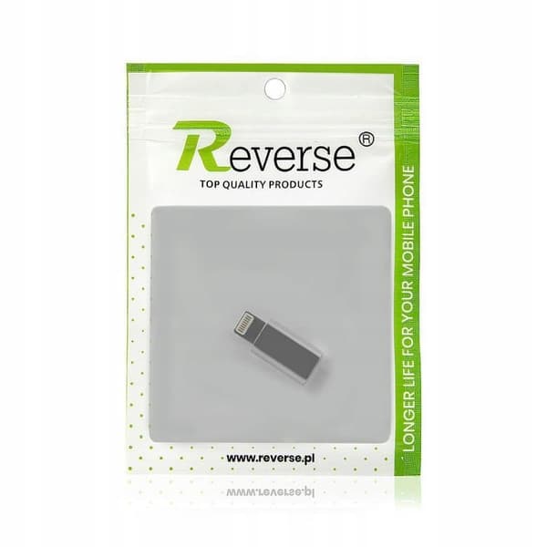 Omvendt micro USB - Lightning-adapter sølv