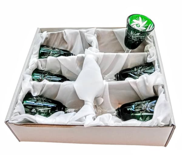 Smaragdkrystal vodkaglas 40 ml Olive Grinder