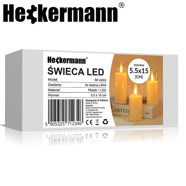 Heckermann RF-0003 LED-kynttilä