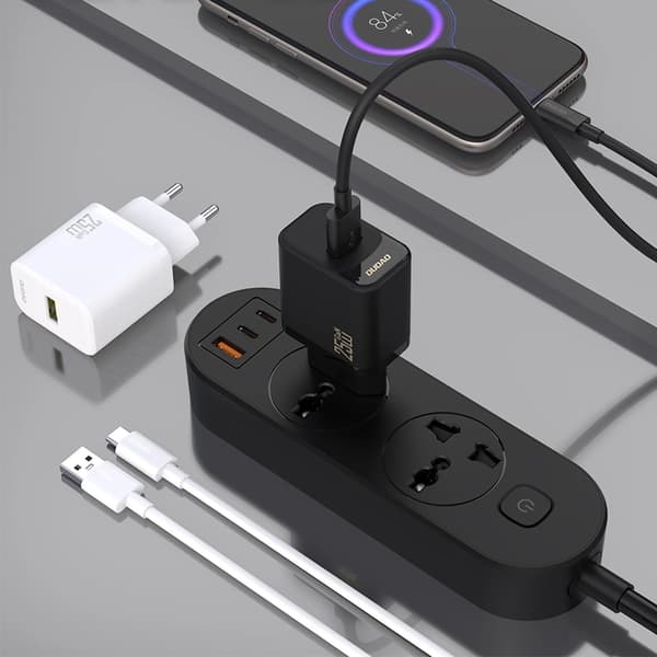 GaN 25W USB-A vægoplader - Sort