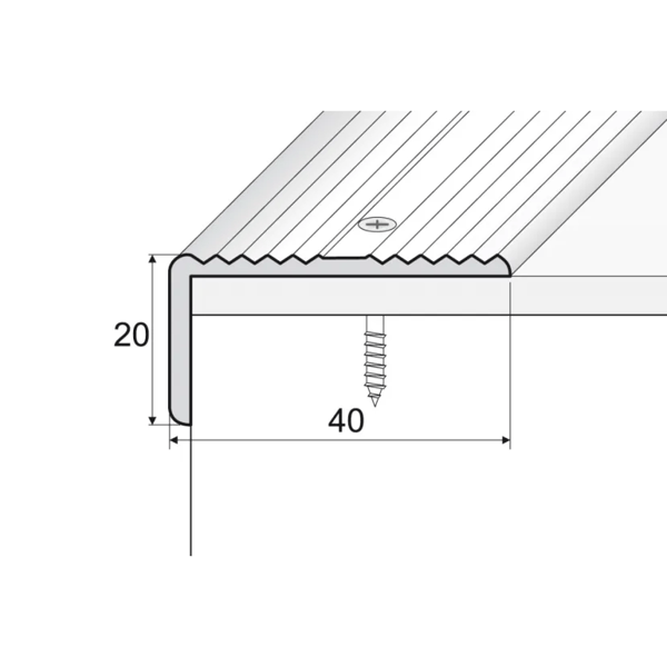 Listwa A33 anode srebro 93cm