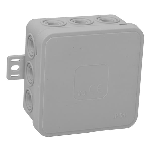 Hermetisk el-boks grå 75x75x41mm