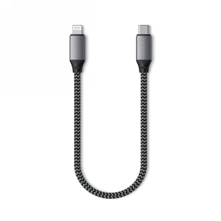 Satechi - USB-C - Lightning-kaapeli 25 cm (tähtiharmaa)