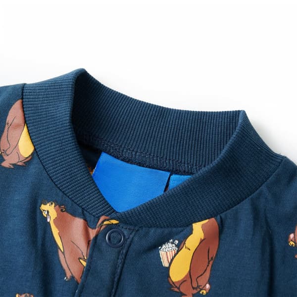 Barnpyjamas i ljus denimblå, 104