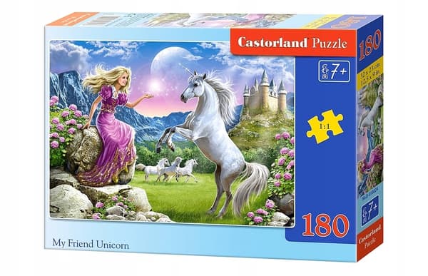Pussel 180 bitar Min vän enhörning B-018024