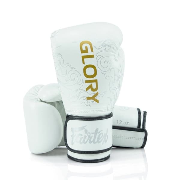 Fairtex Glory Kickboxing Konkurrence Træningsboksehandsker Hvide 10OZ