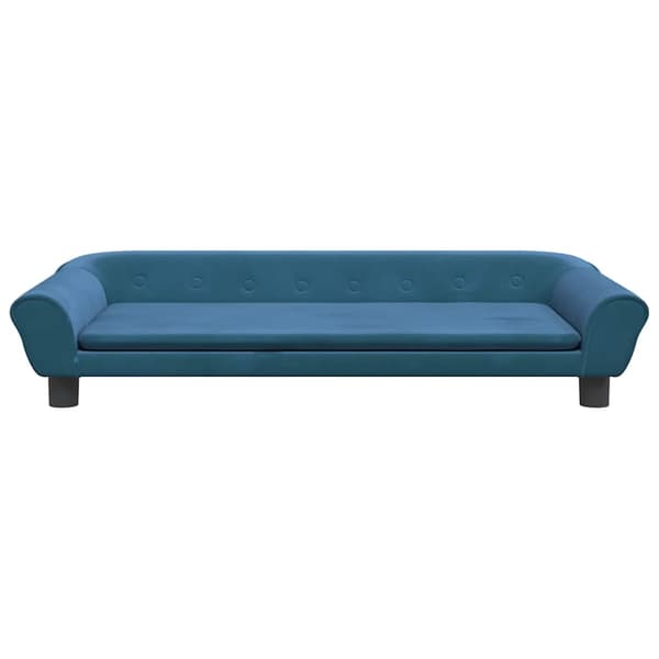 vidaXL Barnsoffa blå 100x50x26 cm sammet