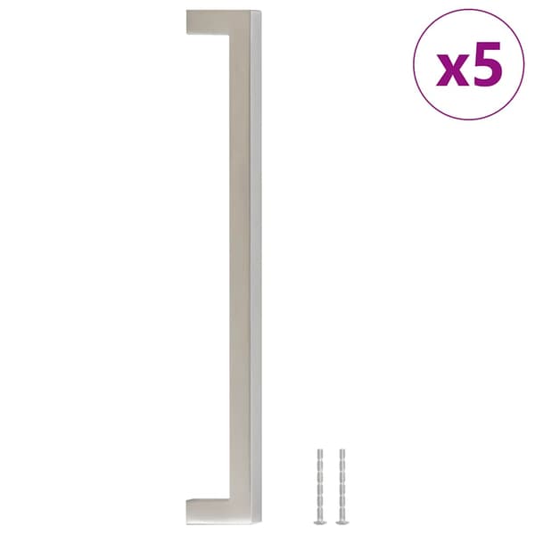 vidaXL skabsgreb, 5 stk., sølv, 224 mm, rustfrit stål