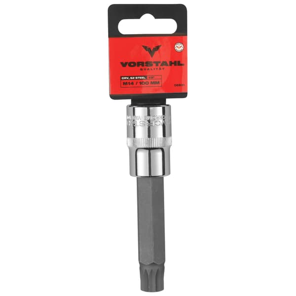 Topnøgle 1/2” med not CrV-bit > M6 x 100mm < Vorstahl