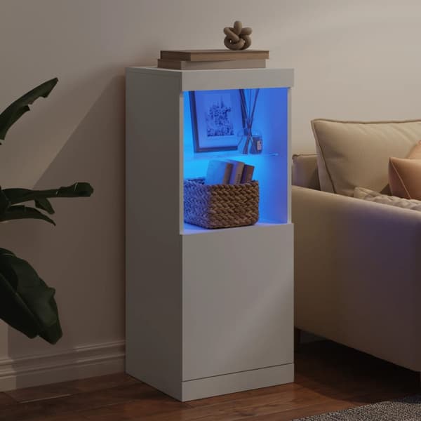 vidaXL LED-skåp vit 41x37x100 cm