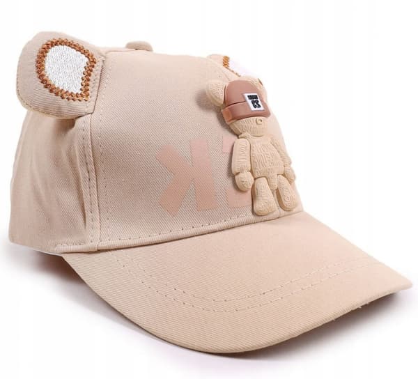 3D-TEDDY-BASEBALLKEPS BEIGE YO! 50/54 £031i