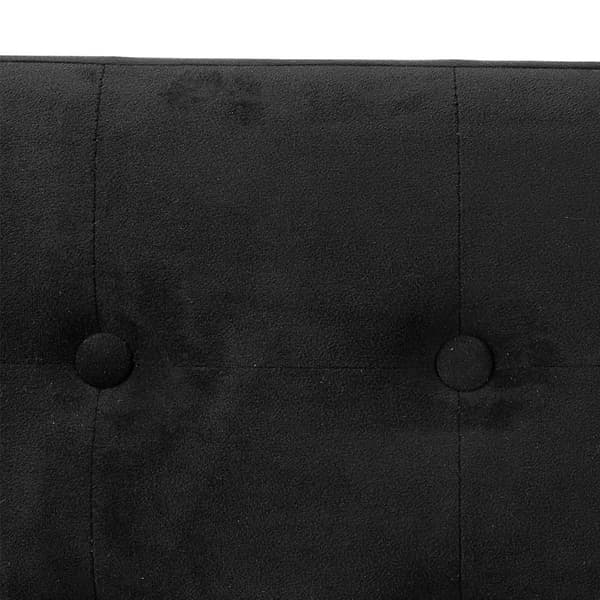 Adaline sort quiltet puf 76x38 cm