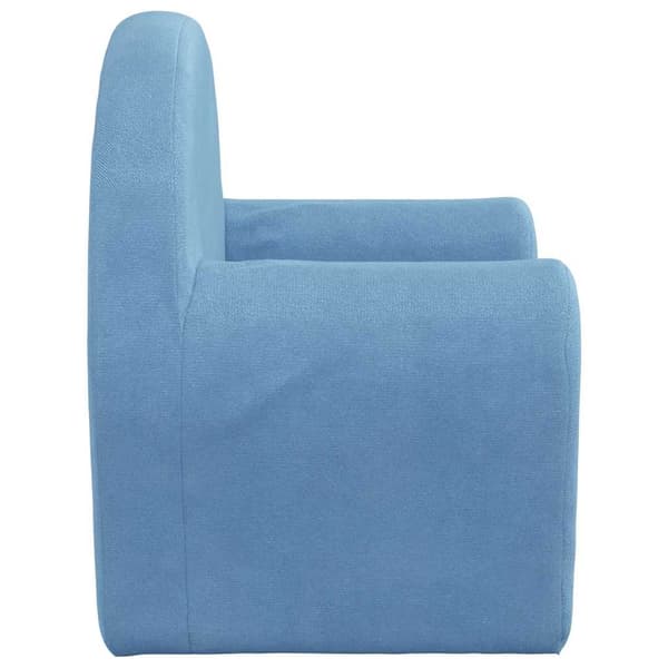 vidaXL børnesofa, blå, blød plys