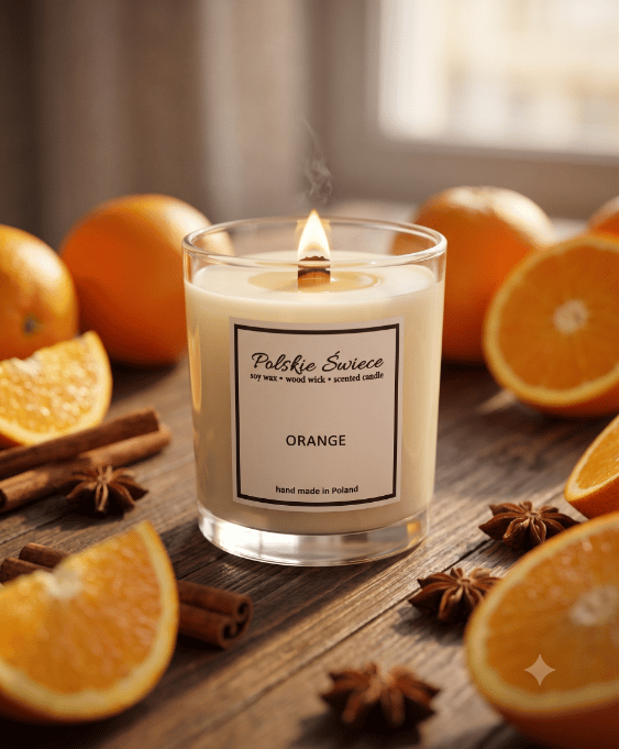 Sojalys med trævæge + ORANGE