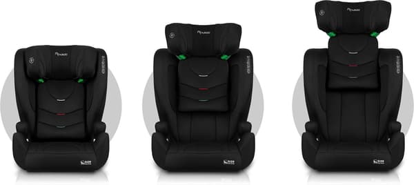Nukido Louis blød autostol 15-36 kg ISOFIX sort