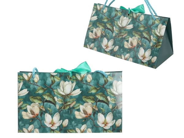 Set med 6 dekorativa väskor - Blommor (carmani)