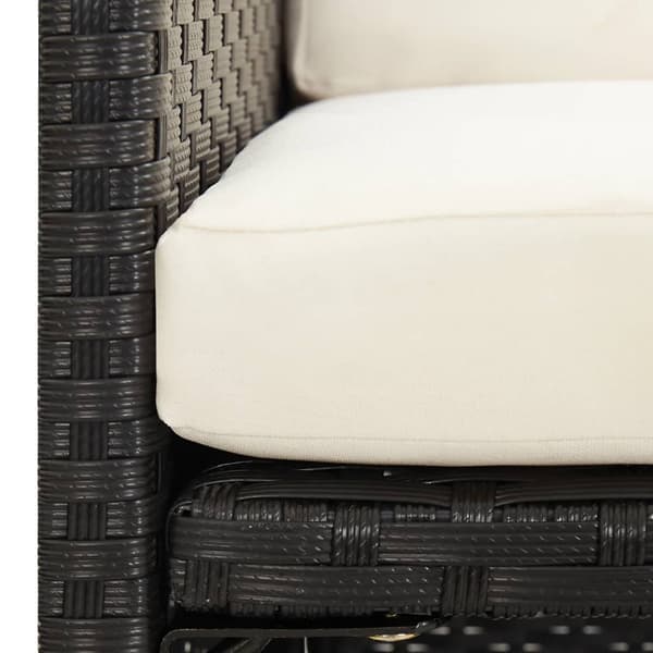 vidaXL havestole, sæt med 4, sort, polyrattan