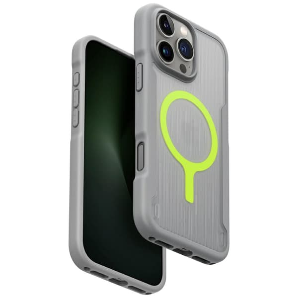 UNIQ Combat Active MagSafe -kotelo iPhone 16 Pro Maxille, harmaa