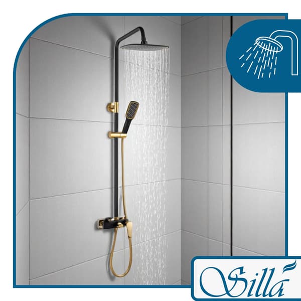 DUSCHSET S-1157 SVART/GULD