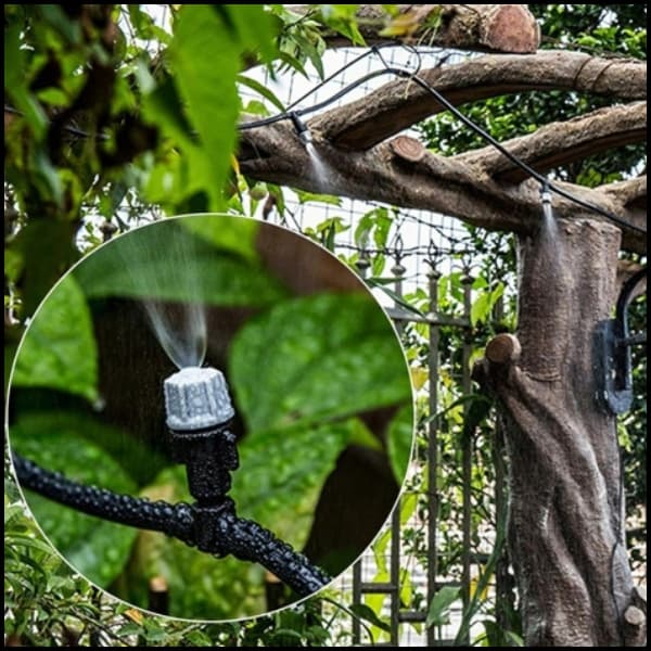 Bevattningssystem Vattenridå Sprinkler Trädgårdsdimma Sommarslang 15m