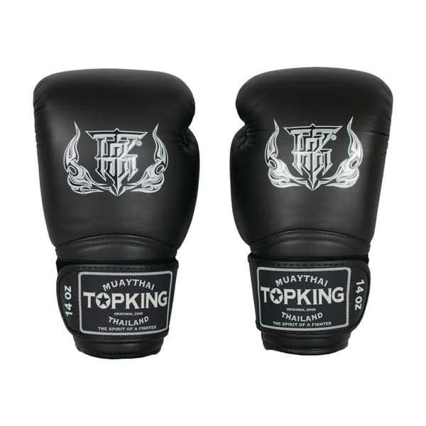 Top King Super Air Muay Thai Boksehandsker Sorte 12OZ