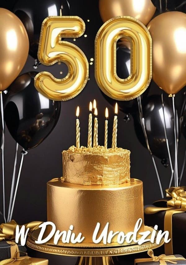 Kort B6 3D Fødselsdag 50